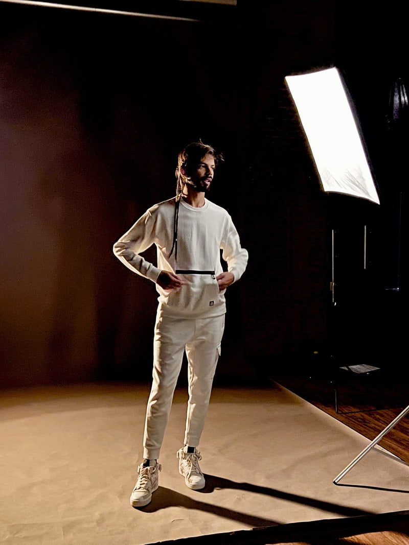 Behind the scenes of a photo shoot