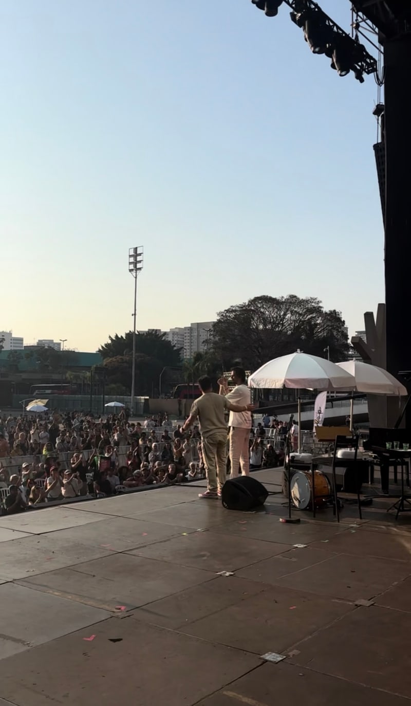 Salomão Soares and Guegué Medeiros on stage at São Paulo Jazz Weekend