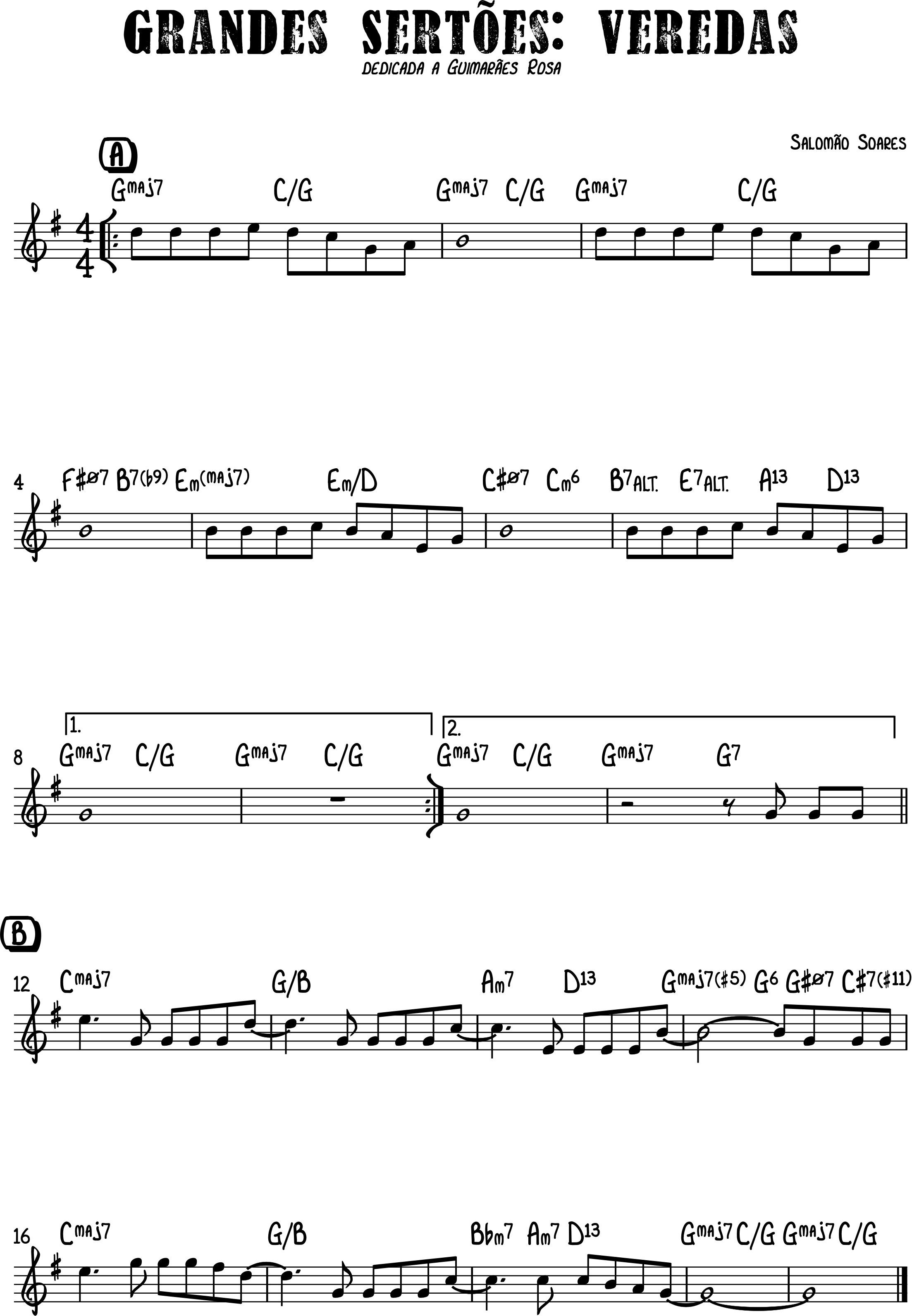 Pré-visualização da partitura de Grandes Sertões Veredas